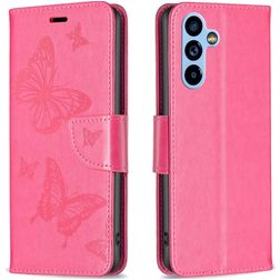 Mobigear Butterfly Samsung Galaxy A54 Wallet case - Magenta
