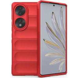 Mobigear Bumpy HONOR 70 TPU flexible Carcasa - Rojo