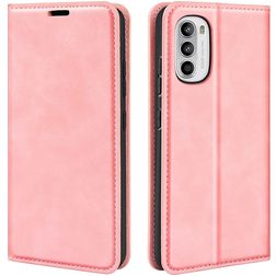Mobigear Retro Slim Motorola Moto G52 Plånboksfodral med sedelfack - Rosa