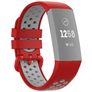 Mobigear Sport Plus Buckle Silikone Fitbit Charge 4 Urrem Spændelås - Rød / Grå
