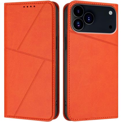 Mobigear Frosted Flip iPhone 18 Pro Plånboksfodral med sedelfack - Orange