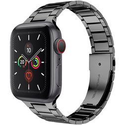 Mobigear Lissabon Rostfritt stål Apple Watch Armband Fjärilslås - 49/46/45/44 mm - Rymdgrå