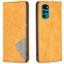 Mobigear Rhombus Slim Motorola Moto G200 5G Wallet case - Cognac