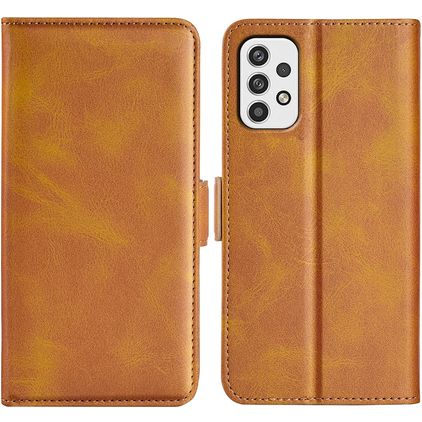 Mobigear Slim Magnet Samsung Galaxy A23 Wallet case - Cognac