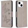 Mobigear Butterfly iPhone 15 Cover a libro portafoglio - Grigio