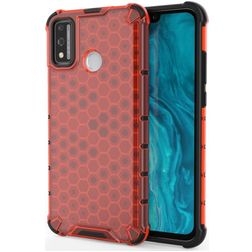 Mobigear Honeycomb HONOR 9X Lite Plástico rígido Capa traseira Antichoque - Vermelho