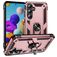 Mobigear Armor Ring Samsung Galaxy A35 Plástico rígido Capa traseira Antichoque com anel - Rosa dourado