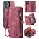 CaseMe 008 iPhone 16 Plus Case Detachable 2-in-1 Wallet Case Wallet - Red
