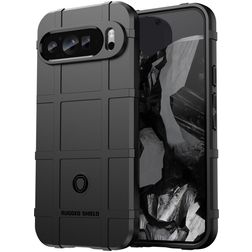 Mobigear Rugged Shield Google Pixel 9 Pro TPU flexível Capa traseira Antichoque - Preto