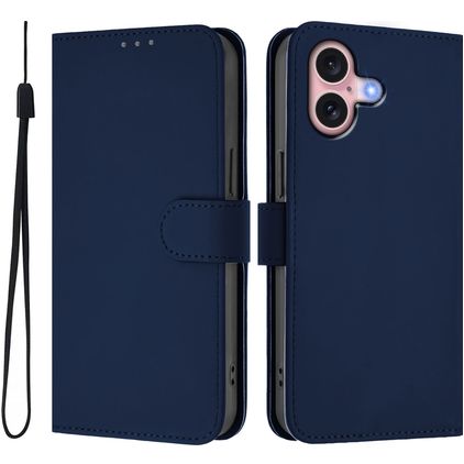 Mobigear Urban Wallet iPhone 16 Cover a libro portafoglio - Blu navy