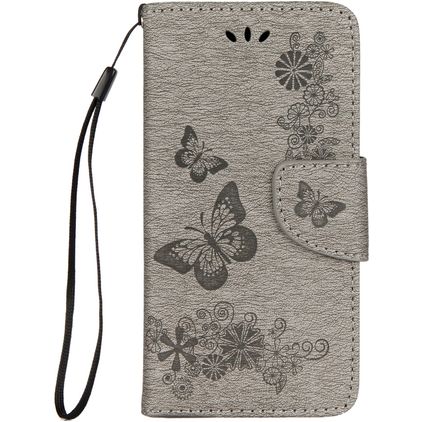 Mobigear Butterfly iPhone XS Wallet case - Grey