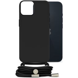 Mobilize Lanyard Gelly iPhone 14 Flexibel TPU Skal med rem - Svart