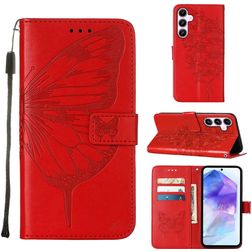 Mobigear Butterfly Samsung Galaxy A55 Funda tipo libro Cartera - Rojo