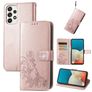 Mobigear Clover Samsung Galaxy A73 Funda tipo libro Cartera - Oro rosa