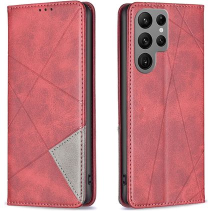 Mobigear Rhombus Slim Samsung Galaxy S25 Ultra Wallet case - Red