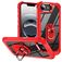 Mobigear Crystal Ring iPhone 17e Hardcase Back cover con anello - Rosso