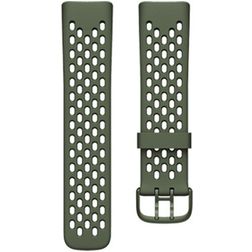 Mobigear Sport Plus Buckle Silikon Fitbit Charge 5 Armband Spänne - Grön