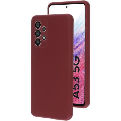 Mobiparts Samsung Galaxy A53 Silikon Etui plecki - Plum Red