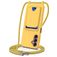 Mobigear Lanyard Card Samsung Galaxy S24 FE Silicona Funda con cuerda y tarjetero - Amarillo
