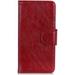 Mobigear Classy HTC Desire 21 Pro Plånboksfodral med sedelfack - Röd