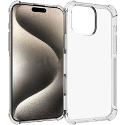 Mobigear Cushion Transparente iPhone 16 Pro Max TPU flexível Capa traseira - Transparente