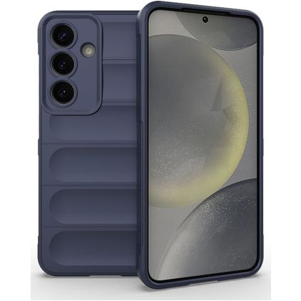 Mobigear Bumpy Samsung Galaxy S25 Fleksibel TPU Bagsidecover - Mørkeblå