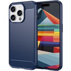 Mobigear Brushed Slim iPhone 15 Pro TPU flexible Carcasa - Azul