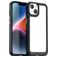 Mobigear Crystal iPhone 15 Kova Suojakuori - Läpinäkyvä / Musta