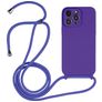 Mobigear Lanyard iPhone 15 Pro Silicone Capa com cordão - Roxo