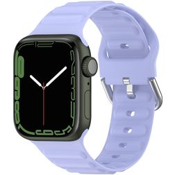 Mobigear Bumpy Silikon Apple Watch Armband Spänne - 49/46/45/44 mm - Lila