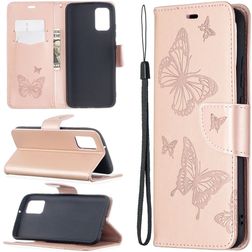 Mobigear Butterfly Bookcase Case Rose Gold Samsung Galaxy A02s