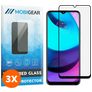 Mobigear Premium Motorola Moto E20 Vidro temperado Película de ecrã - Compatível com capas - Preto (Pack de 3)