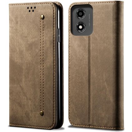 Mobigear Ranch Motorola Moto E14 Pungetui med Seddelrum - Brun