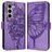 Mobigear Butterfly Samsung Galaxy Z Fold 6 Lompakkokotelo + Setelitasku - Violetti