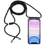 Mobigear Lanyard iPhone 11 Flexibilní TPU Kryt se šňůrkou - Průhledná / Černá