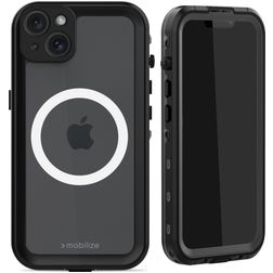 Mobilize Waterproof iPhone 15 Plus Resistente al agua MagSafe Funda Plástico rígido Carcasa - Negro