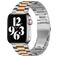 Mobigear Antwerp Rustfrit stål Apple Watch Urrem Sommerfuglelås - 49/46/45/44 mm - Rosaguld / Sølv