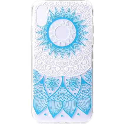 Mobigear Design iPhone XS Max Flexibilní TPU Zadní kryt - Mandala Blue
