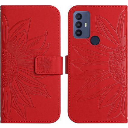 Mobigear Sunflower TCL 305 Capa livro Carteira - Vermelho