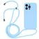 Mobigear Lanyard iPhone 14 Pro Silikon Kryt se šňůrkou - Baby modrá