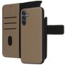 Mobiparts Samsung Galaxy A15 Etui Skóra naturalna Etui z klapką 2w1 z odpinanymi pleckami typu portfel - Taupe