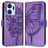 Mobigear Butterfly HONOR X7A Funda tipo libro Cartera - Morado