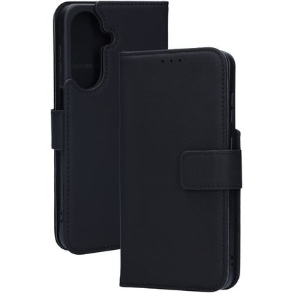 Mobiparts Wallet Samsung Galaxy A27 Piel auténtica Funda tipo libro Cartera - Negro