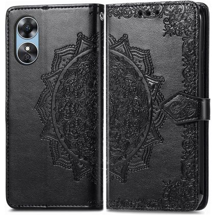 Mobigear Mandala OPPO A17 Wallet case - Black