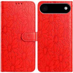 Mobigear Flowers iPhone Air Cover a libro portafoglio - Rosso