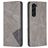 Mobigear Rhombus Slim Samsung Galaxy S23 Plus Cover a libro - Grigio