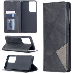 Mobigear Rhombus Slim Samsung Galaxy S21 Ultra Plånboksfodral - Svart