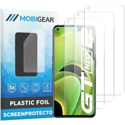 Mobigear Realme GT Neo2 Película de ecrã em plástico - Compatível com capas (Pack de 3)