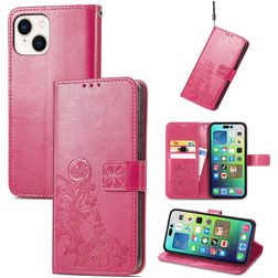 Mobigear Clover iPhone 15 Wallet case - Magenta