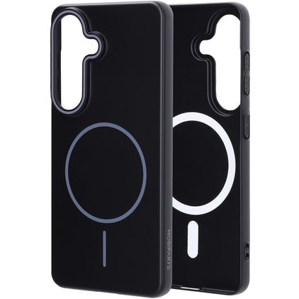 Mobiparts Slim Line Samsung Galaxy S26 MagSafe Hardcase Back cover - Onyx Black